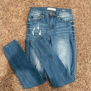 Stylish Blue Distressed Jeans